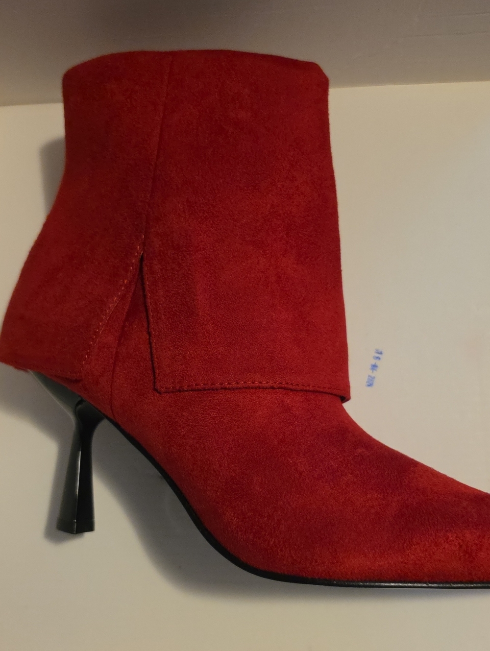 Nine West Red Suede Pointed Toe Ankle Booties